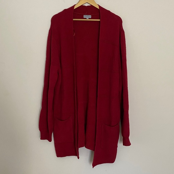Joseph A. Sweaters - Joseph A Cozy Red Long Cardigan Sweater Size XL